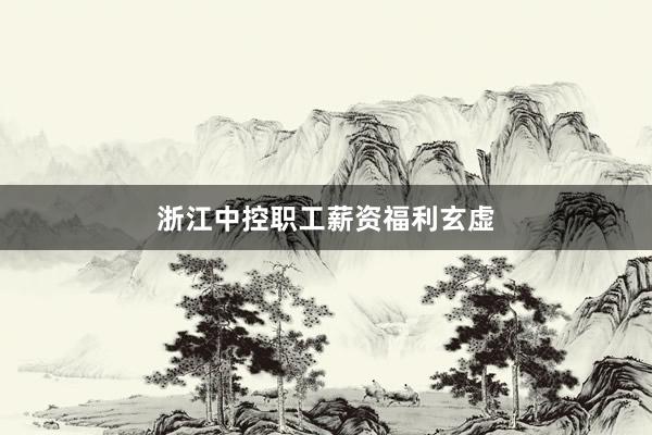 浙江中控职工薪资福利玄虚